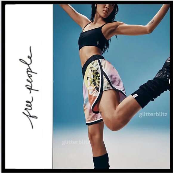 Free People The Long Shot Printed Shorts - Buti Logo - Picture 2 of 8